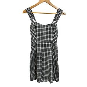 Abercrombie & Fitch women's black white plaid mini sleeveless dress size XS